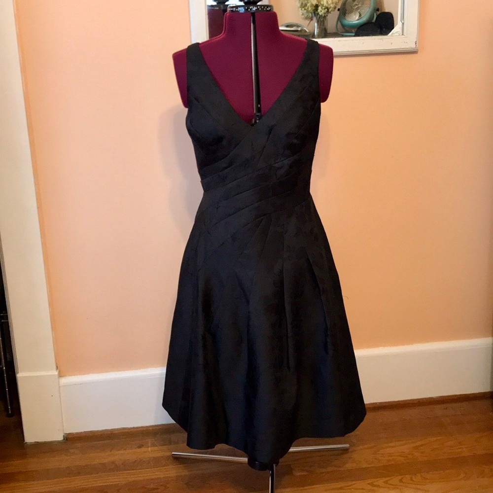 WHBM Black Brocade dress